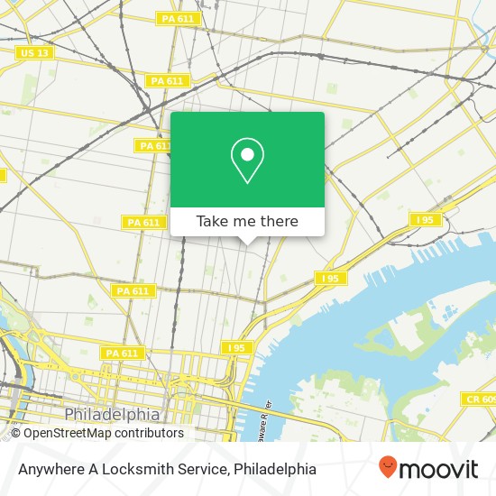 Mapa de Anywhere A Locksmith Service