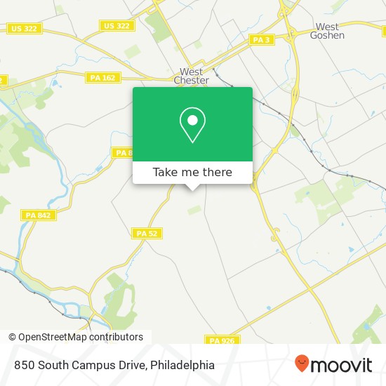 Mapa de 850 South Campus Drive