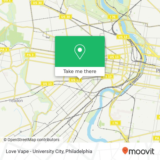 Mapa de Love Vape - University City