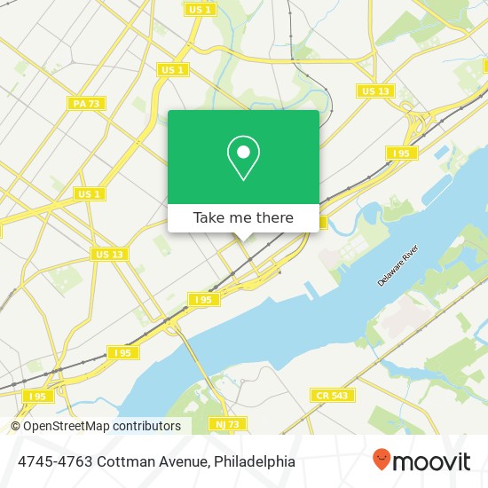 4745-4763 Cottman Avenue map