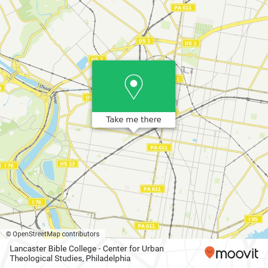 Mapa de Lancaster Bible College - Center for Urban Theological Studies