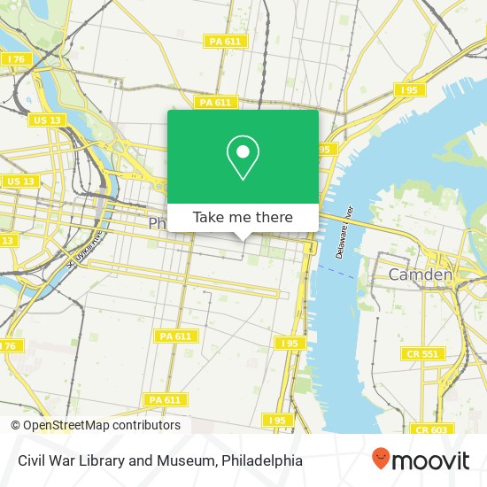 Mapa de Civil War Library and Museum