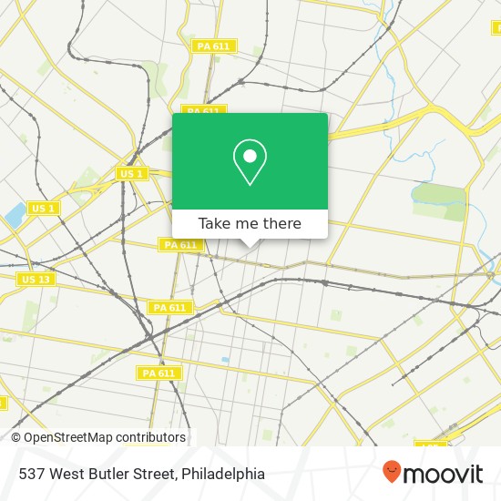 Mapa de 537 West Butler Street