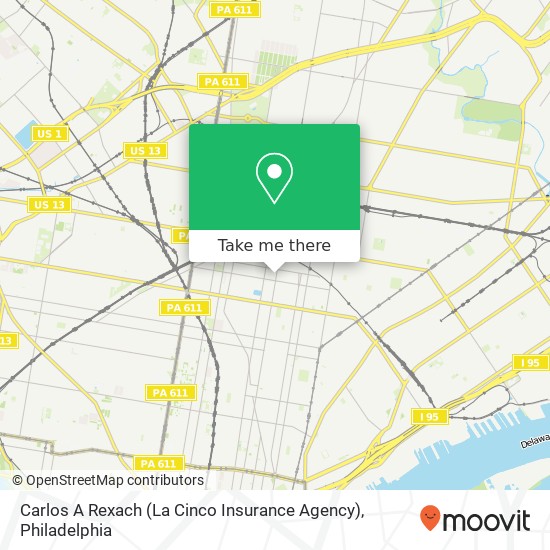 Mapa de Carlos A Rexach (La Cinco Insurance Agency)