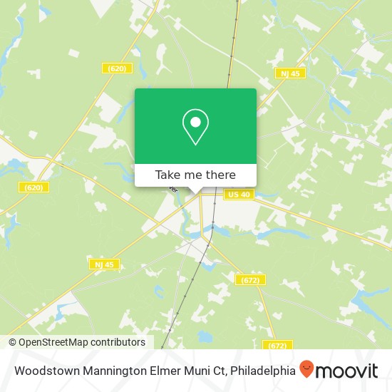 Woodstown Mannington Elmer Muni Ct map