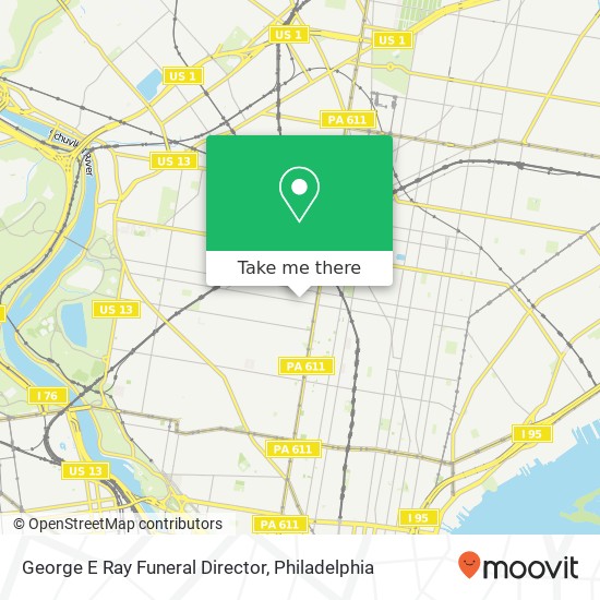 George E Ray Funeral Director map
