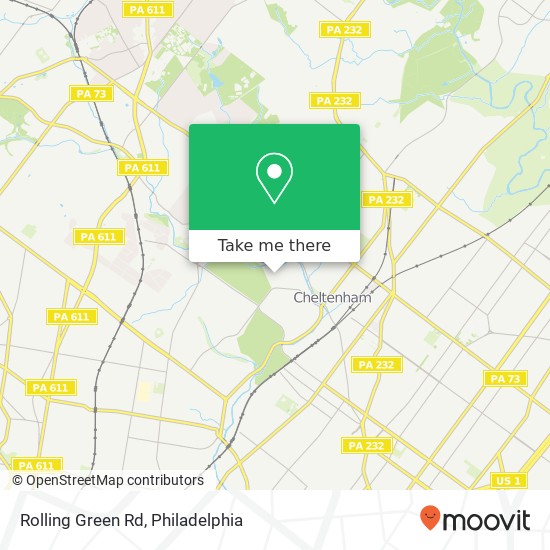 Rolling Green Rd map