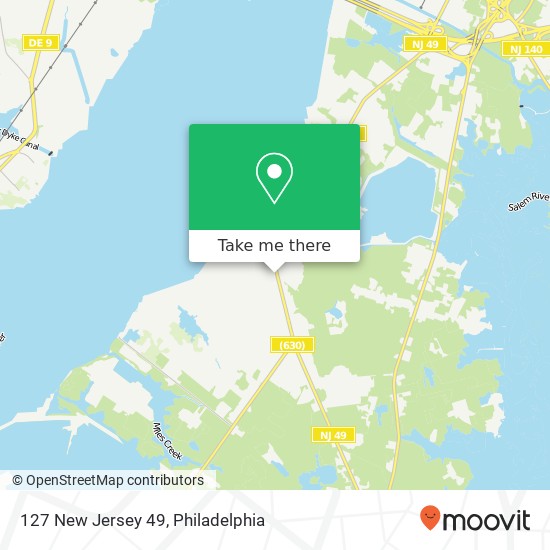 Mapa de 127 New Jersey 49