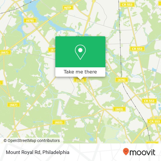 Mount Royal Rd map