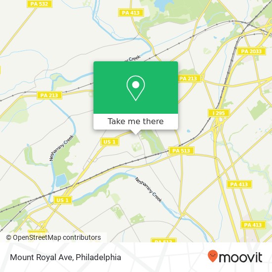 Mapa de Mount Royal Ave