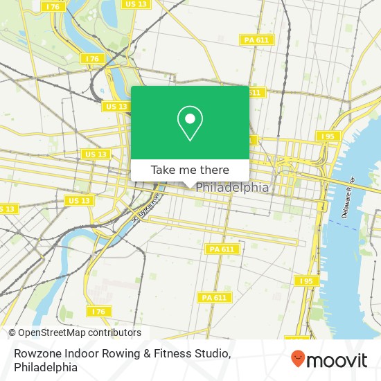 Mapa de Rowzone Indoor Rowing & Fitness Studio