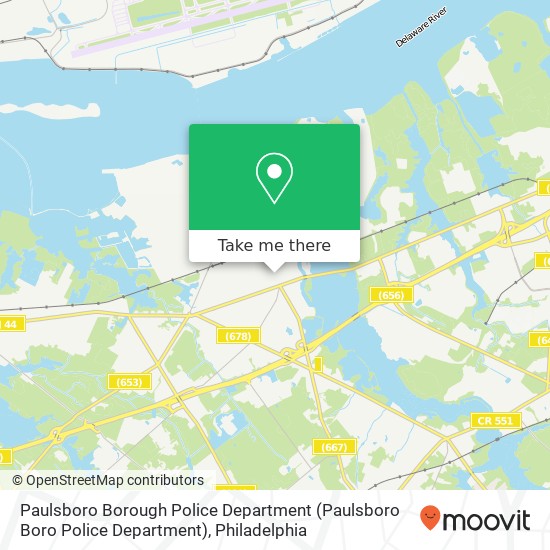 Mapa de Paulsboro Borough Police Department