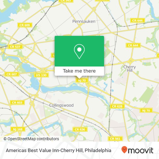 Americas Best Value Inn-Cherry Hill map