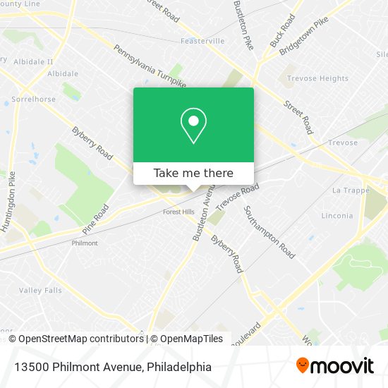 13500 Philmont Avenue map