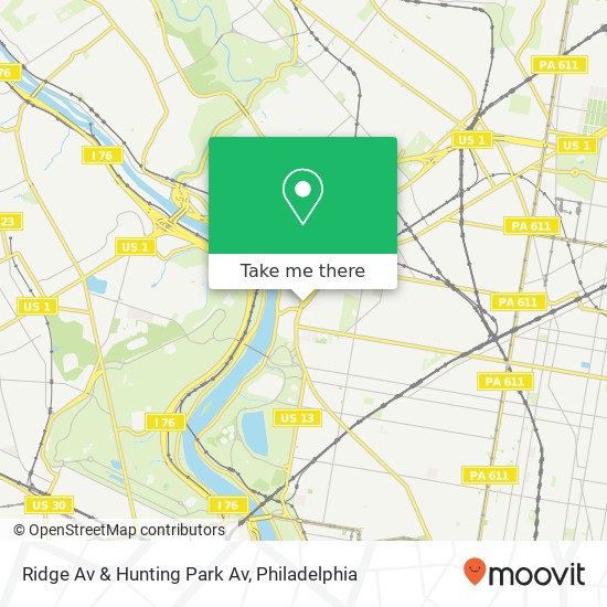 Mapa de Ridge Av & Hunting Park Av