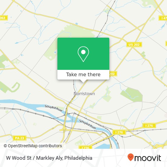W Wood St / Markley Aly map