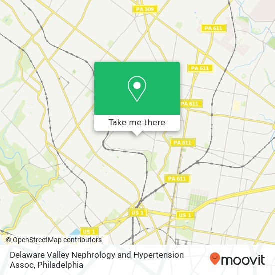 Delaware Valley Nephrology and Hypertension Assoc map