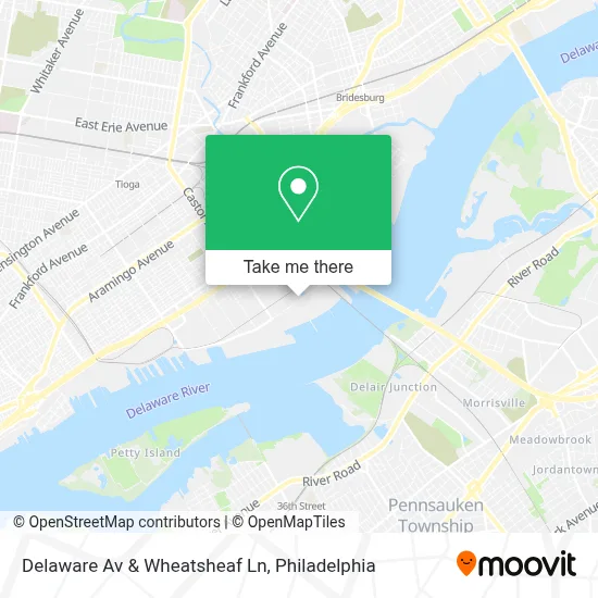Delaware Av & Wheatsheaf Ln map