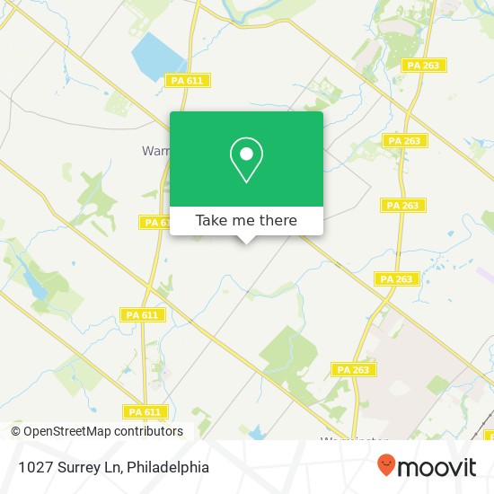 Mapa de 1027 Surrey Ln