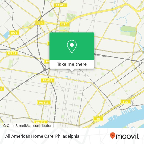 Mapa de All American Home Care