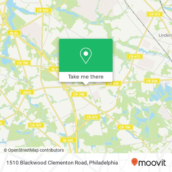 Mapa de 1510 Blackwood Clementon Road