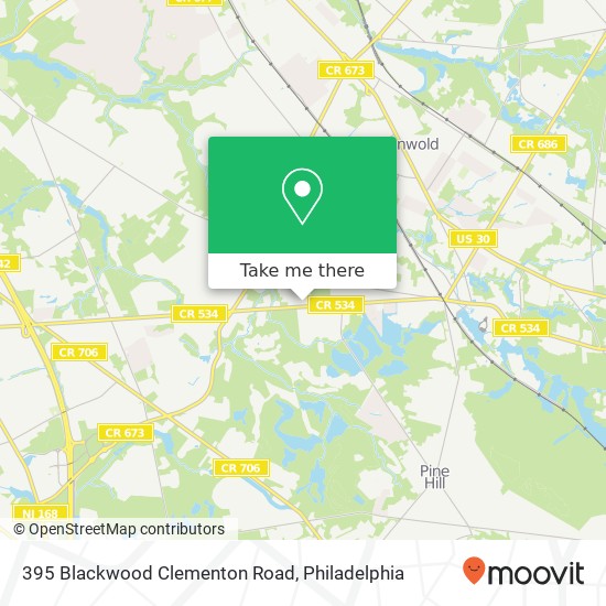 Mapa de 395 Blackwood Clementon Road