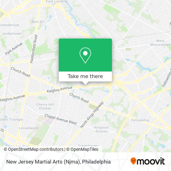 Mapa de New Jersey Martial Arts (Njma)