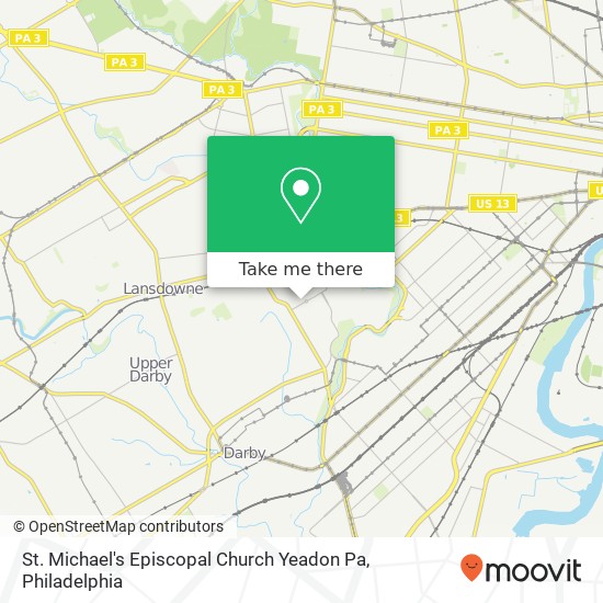 Mapa de St. Michael's Episcopal Church Yeadon Pa