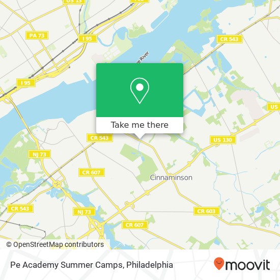 Mapa de Pe Academy Summer Camps