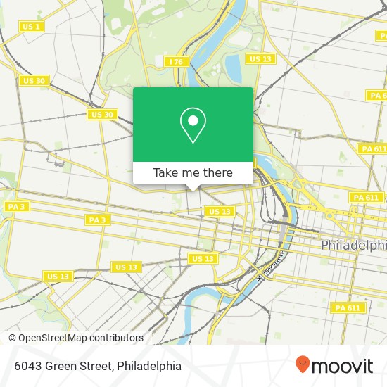 6043 Green Street map