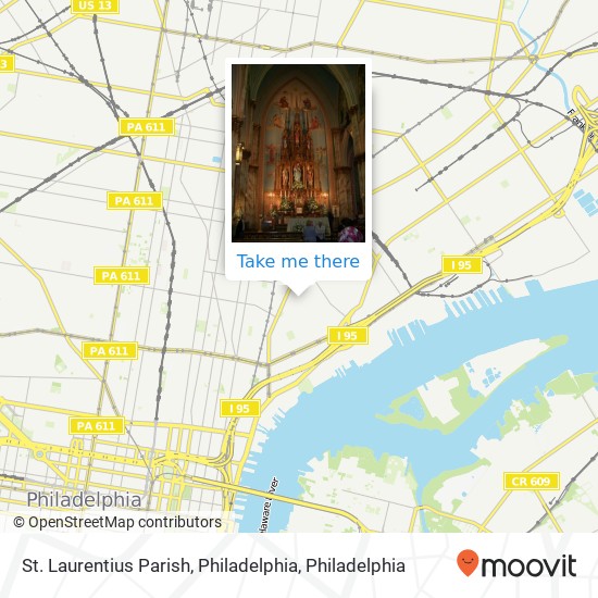 St. Laurentius Parish, Philadelphia map