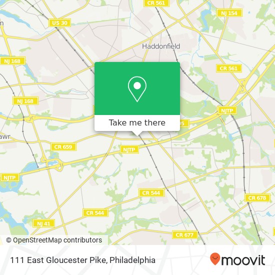 111 East Gloucester Pike map