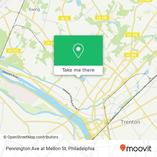 Mapa de Pennington Ave at Mellon St