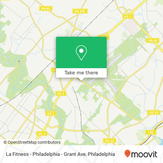 La Fitness - Philadelphia - Grant Ave map