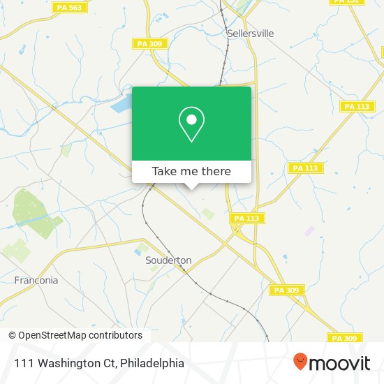 Mapa de 111 Washington Ct