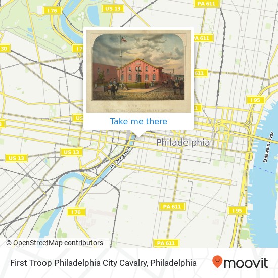 Mapa de First Troop Philadelphia City Cavalry