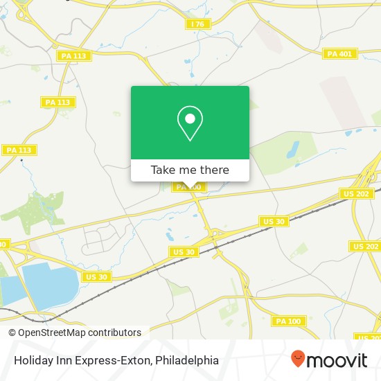 Mapa de Holiday Inn Express-Exton