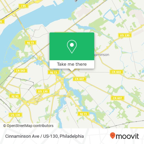 Mapa de Cinnaminson Ave / US-130