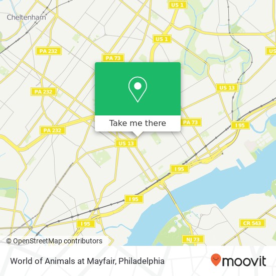 World of Animals at Mayfair map
