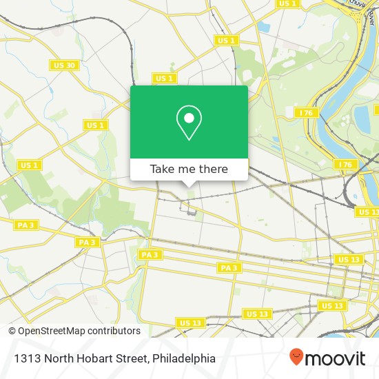 Mapa de 1313 North Hobart Street