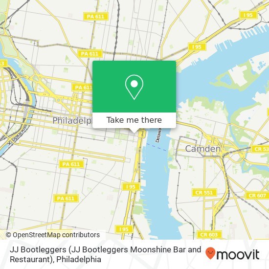 Mapa de JJ Bootleggers (JJ Bootleggers Moonshine Bar and Restaurant)