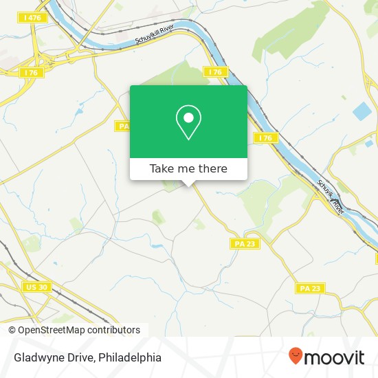 Gladwyne Drive map