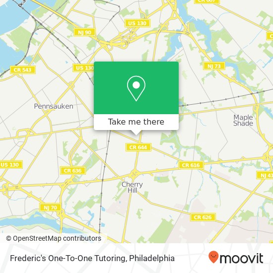 Frederic's One-To-One Tutoring map