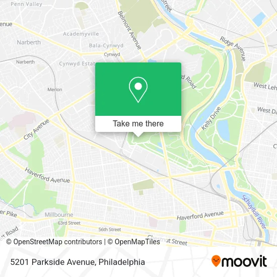 5201 Parkside Avenue map