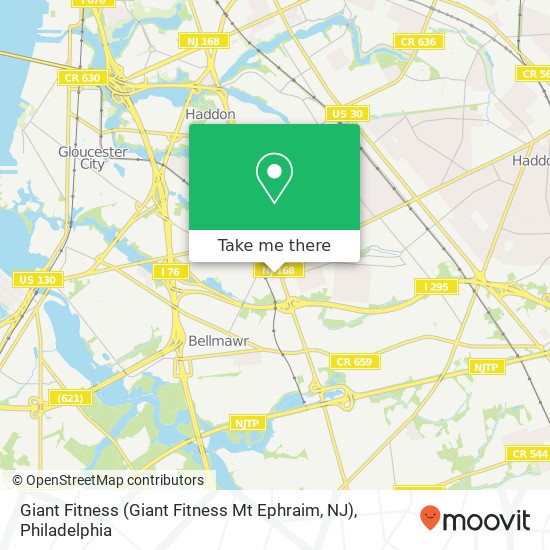 Mapa de Giant Fitness (Giant Fitness Mt Ephraim, NJ)