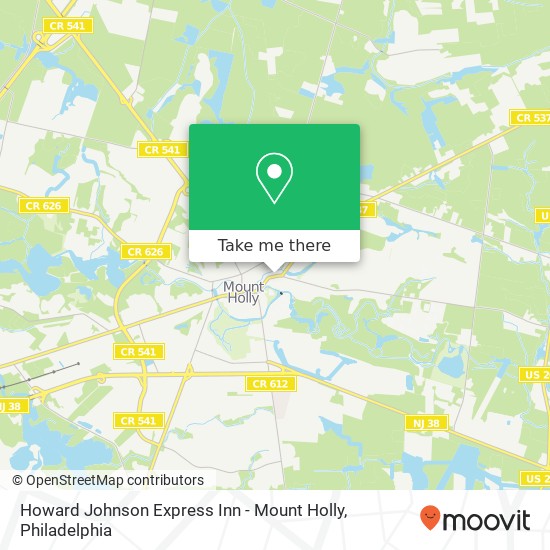 Howard Johnson Express Inn - Mount Holly map