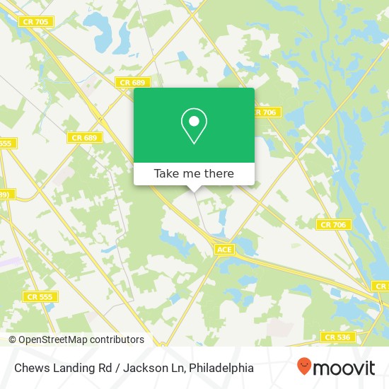 Chews Landing Rd / Jackson Ln map