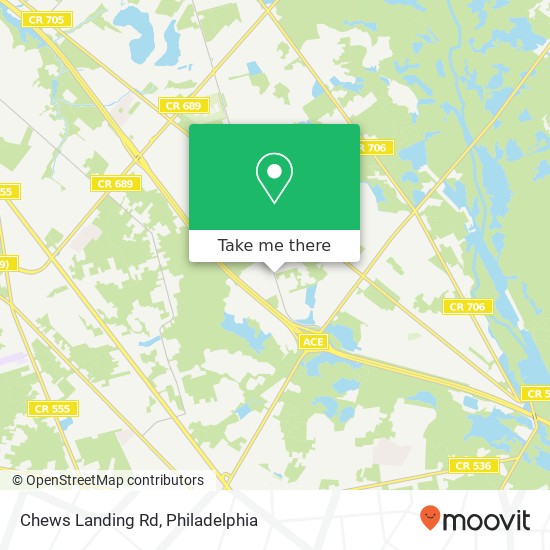 Chews Landing Rd map