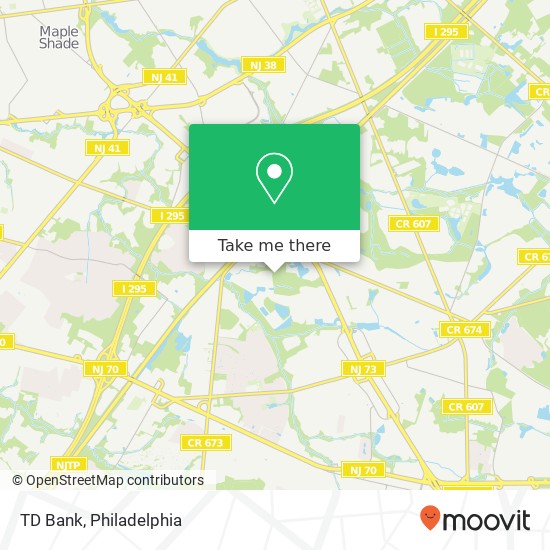 TD Bank map