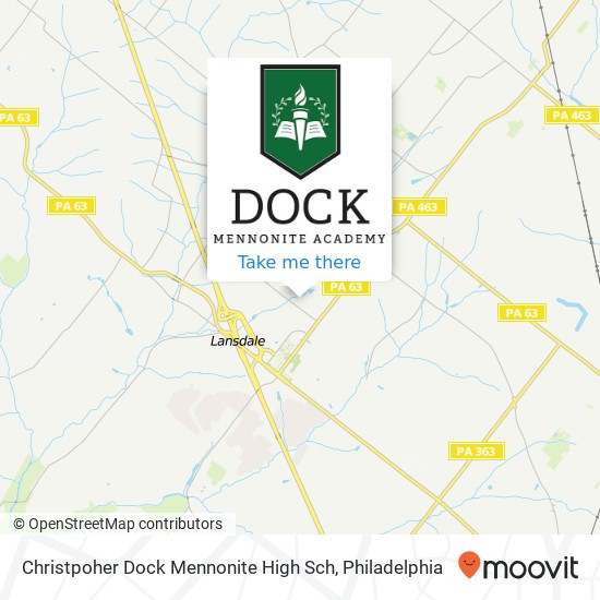 Christpoher Dock Mennonite High Sch map